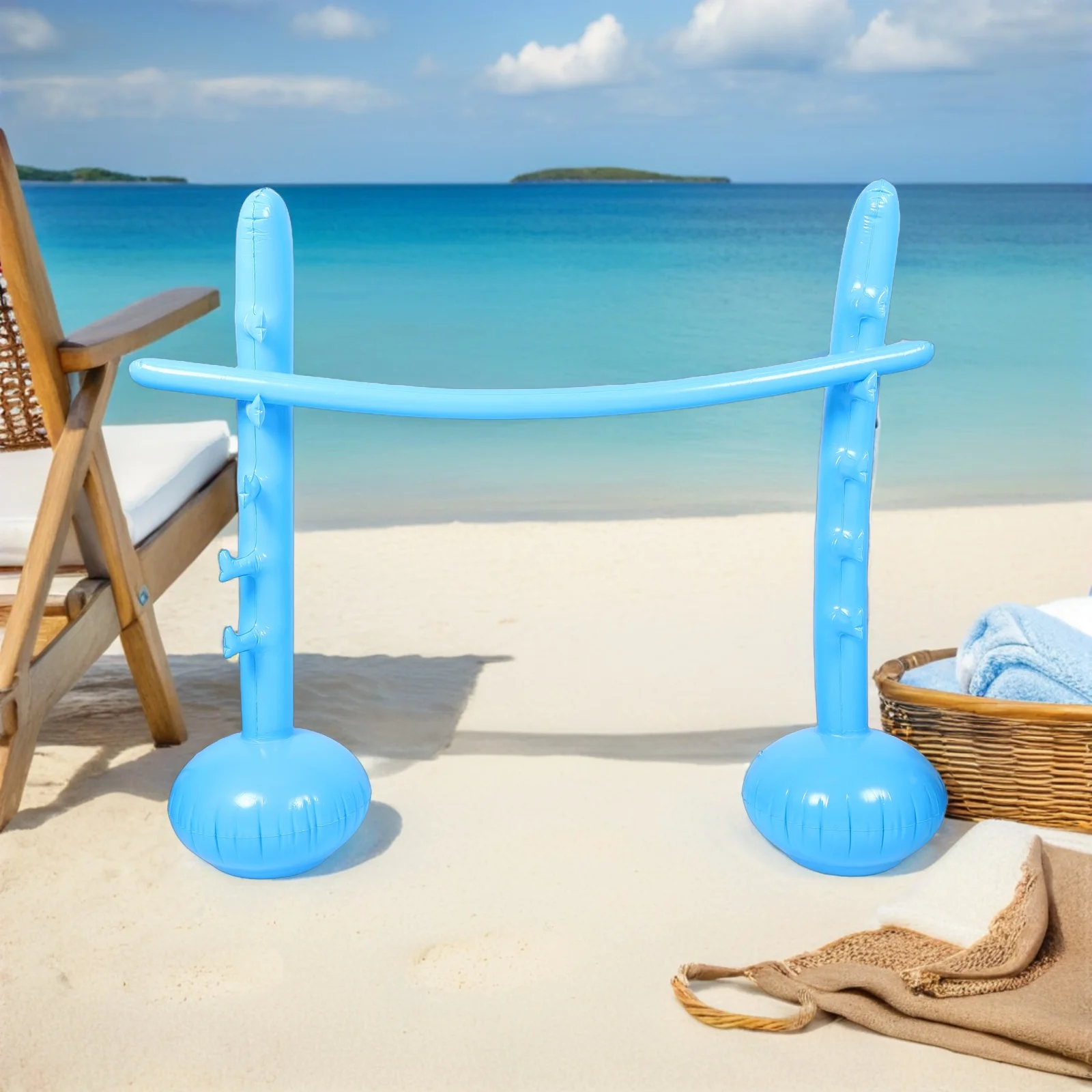 

Inflatable High Jump Bar Portable PVC Adjustable Height Kids Outdoor Backyard Summer Pool Party Game Pool Inflatable Stick