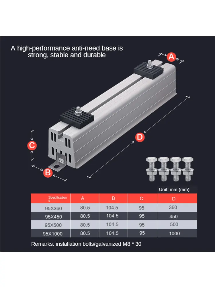 HOWHI Air Conditioner Outdoor Unit Shock Absorber Outdoor Unit Floor Bracket Mounting Bracket Big Foot Shockproof Rubber Pad