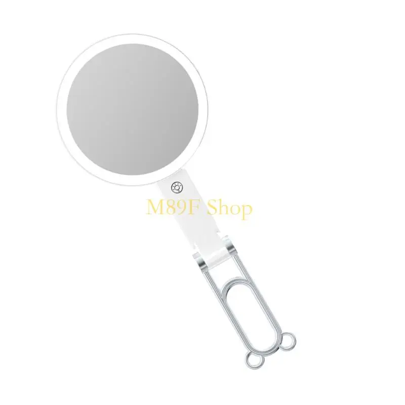 M89F Foldable LED Cosmetic Mirror With 5X10X30X Magnifier Memory Function 360°Rotate