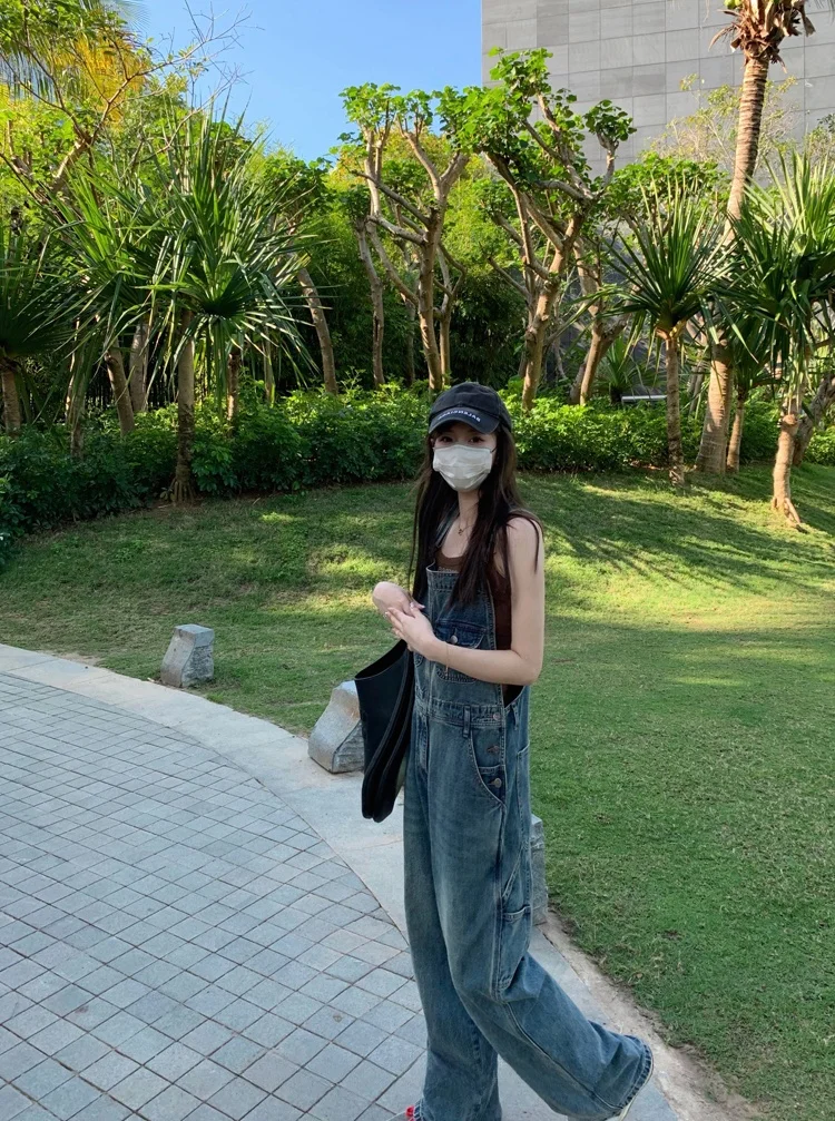 أفرول جينز نسائي أمريكي بتصميم ريترو، جديد لربيع وصيف، بنمط سالت سكين، مقاس صغير، بقصة مستقيمة ونحيفة