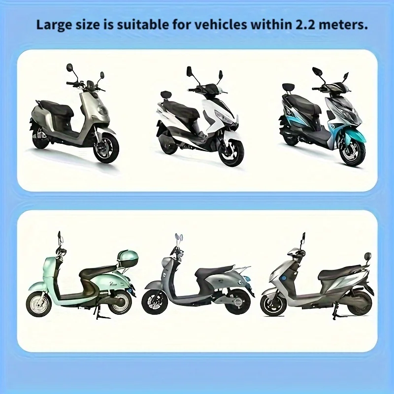 Universal motorcycle and bicycle cover; small floral print car cover; rainproof, dustproof, portable electric scooter cover - view 3