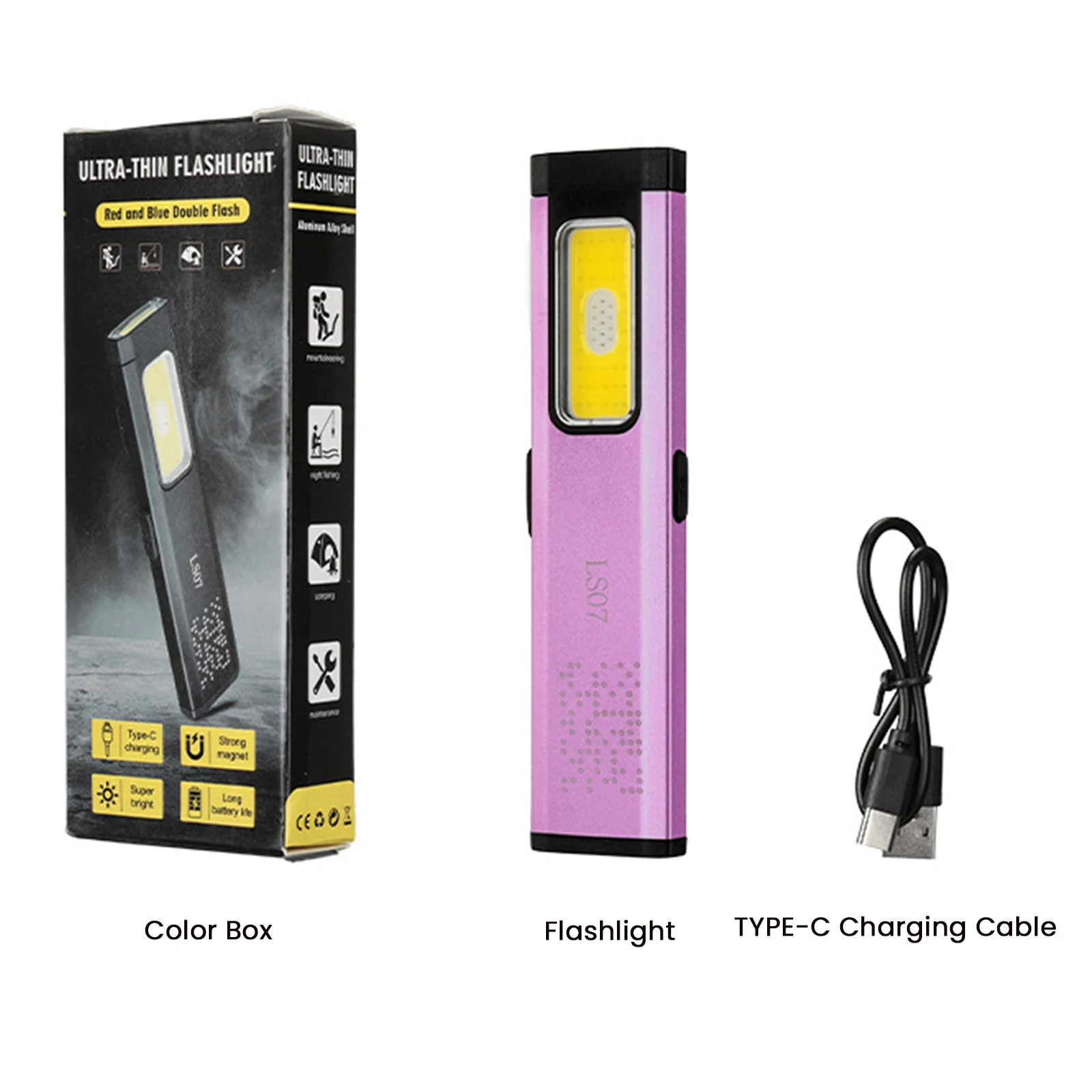 Rechargeable Multi-Mode Pocket LED Flashlight with Magnetic & Clip Multi-Mode Small Flashlight for Home Camping Emergency Use