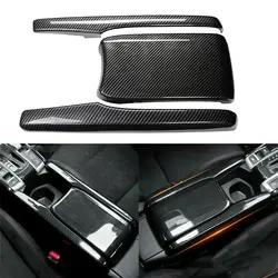 Carbon Fiber Center Armrest Box Cover Panel Trim For Honda Civic 2016-2018 2019 2020 2021 Console Arm Rest Storage Box Lid Cover