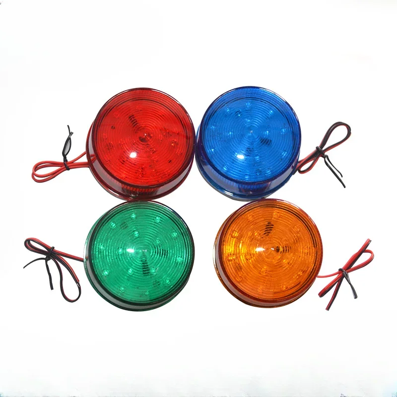 Auto LED lampeggiante luce stroboscopica lampada di allarme di emergenza rotonda Auto segnale di avvertimento del tetto lampada Flash lampadina faro per camion RV DC 12V