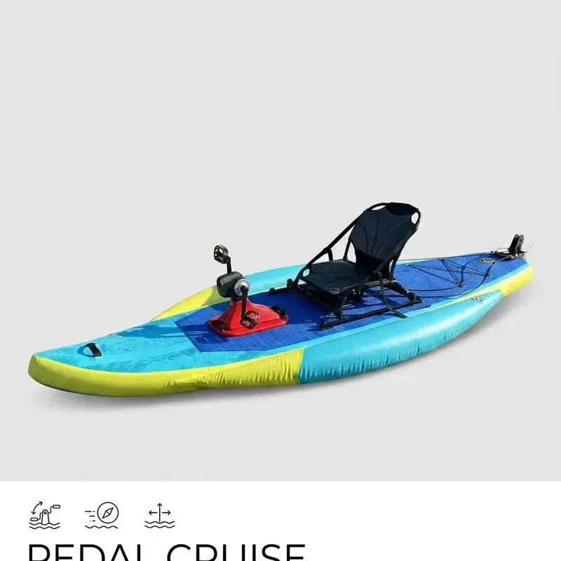 Custom Inflatable Kayak with Pedals and Seats Portable SUP Board for Fishing Travel Water Sports Surfing Paddle Board Factory