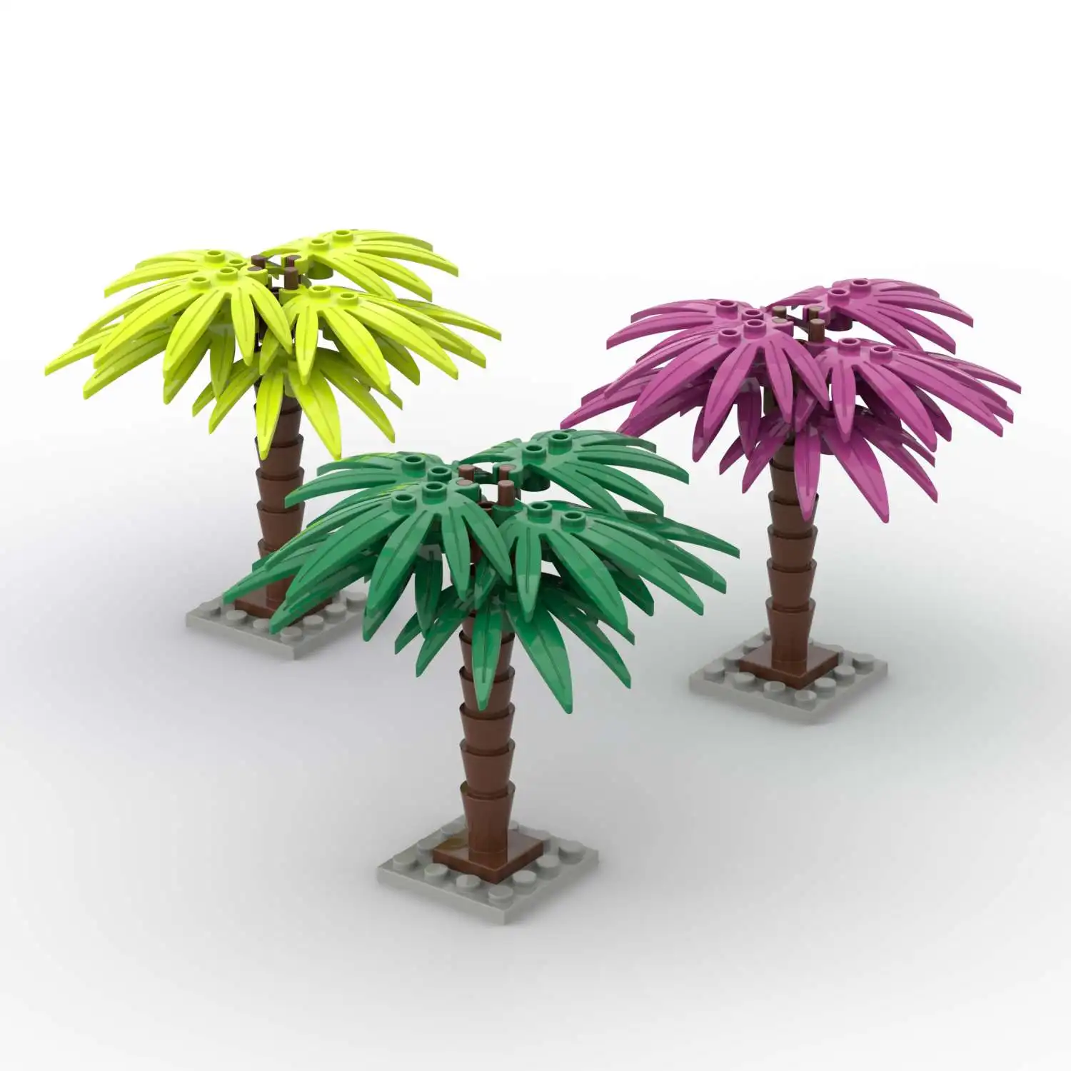 MOC Bausteinmodelle Städtische Grünflächen Kreativer Großer Baum DIY Straßendekorationen Kleine Bäume an Straßen Geschenk für Baumeister – Detail 1
