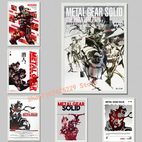 Metal Gear Solid Poster Canvas Printing Gaming Poster Metal Gear Solid Prints Video Game Poster Wall Decor Poster Gaming Gift