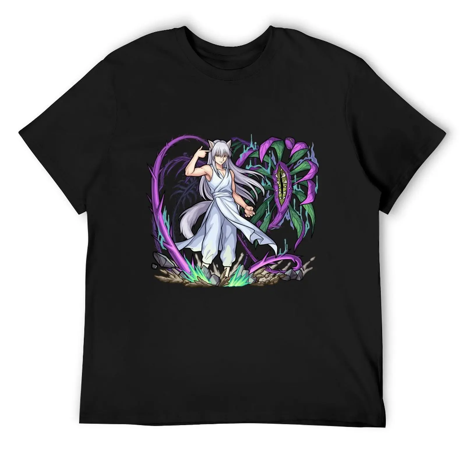 

Kurama Youko and the death tree Yu Yu Hakusho T-Shirt topping anime figures Man t-shirt cute clothes mens vintage t shirts