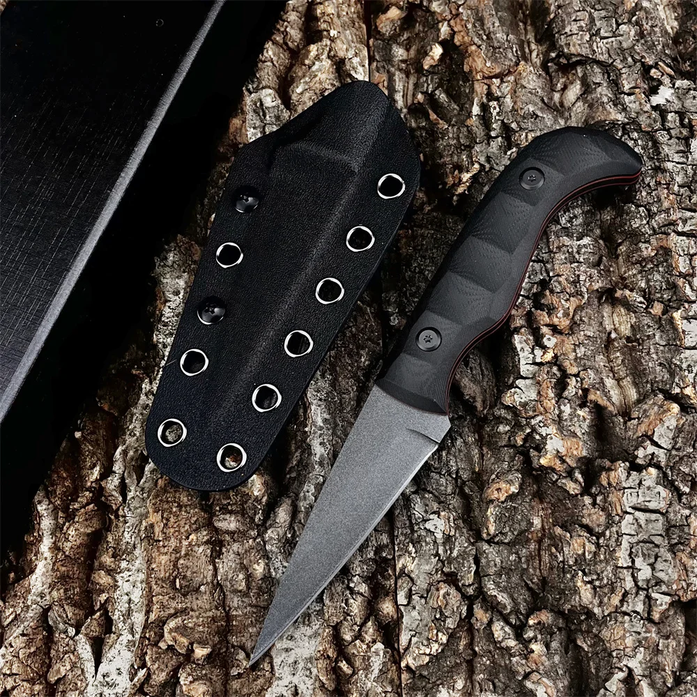 

High-quality Fixed Blade Knife 8Cr13Mov Steel Blade G10 Handle with Sheath EDC Knife Camping Fishing Knife Hiking Tool. Gift