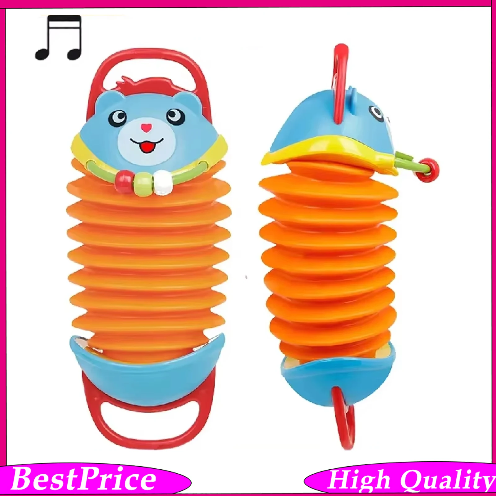 Accordion Cartoon Bear Music Toy Instrument Accordions Learning Early Education Interactive Musical Soothe Baby Toys Gifts ﻿