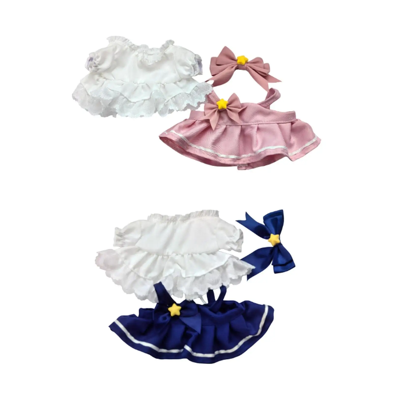 3 Pieces Dolls Dress Suit, Doll Clothes with Bow Tie Costume Accessories, for 20cm Dolls Dress up Boys Dolls Children's Gifts