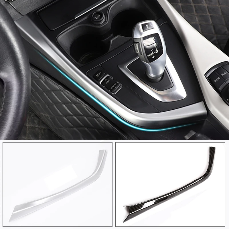 For BMW 1 2 series F20 F21 F22 F23 2012-18 ABS Carbon fiber car center console shift panel sticker cover decorative accessories