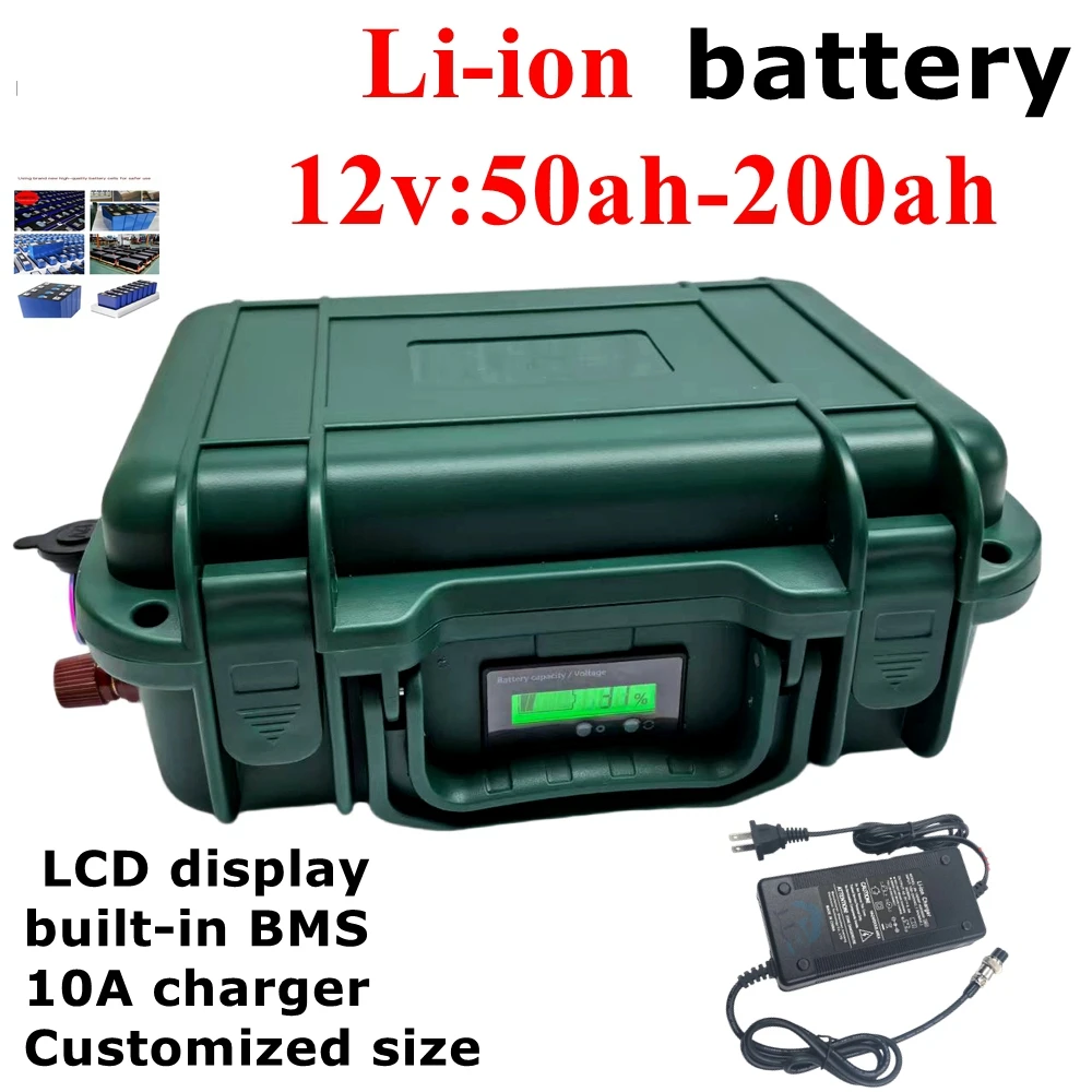 LL-Batterie Lithium-Ion pour Hélice, 12V, 100Ah, 150Ah, 120Ah, 80Ah, 60Ah, 50Ah, Voiturette de Golf, Détecteur de Pêche, Bateaux