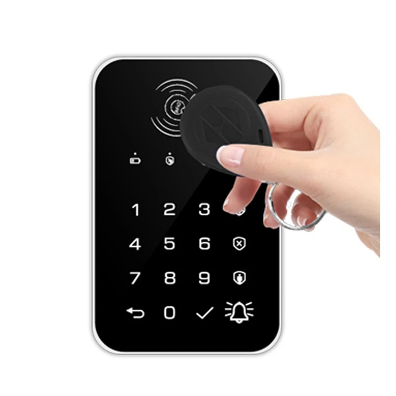 433Mhz Wireless Keyboard Touch Pad Doorbell Button For G50 / G30 / PG103 / W2B Wifi GSM Alarm RFID Card Rechargeable