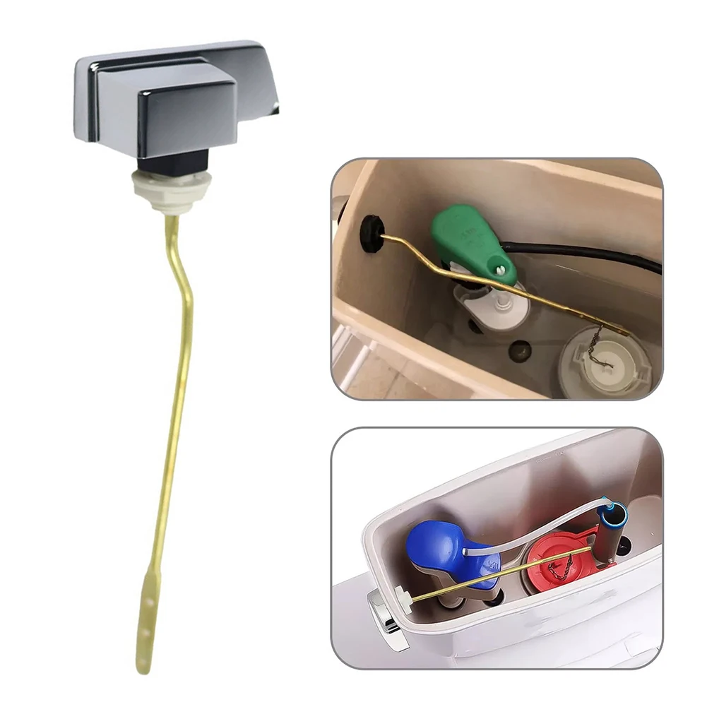 

Brass Zinc Alloy Toilet Flush Handle Side Mount For TOTO Toilet Tank Flush Trip Lever Replacement Chrome Handle