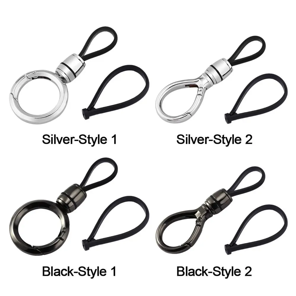 Anti-Lost Car Key Ring High Quality Split Rings Keyring Leather Rope Pendant  For Hyundai Lotus car
