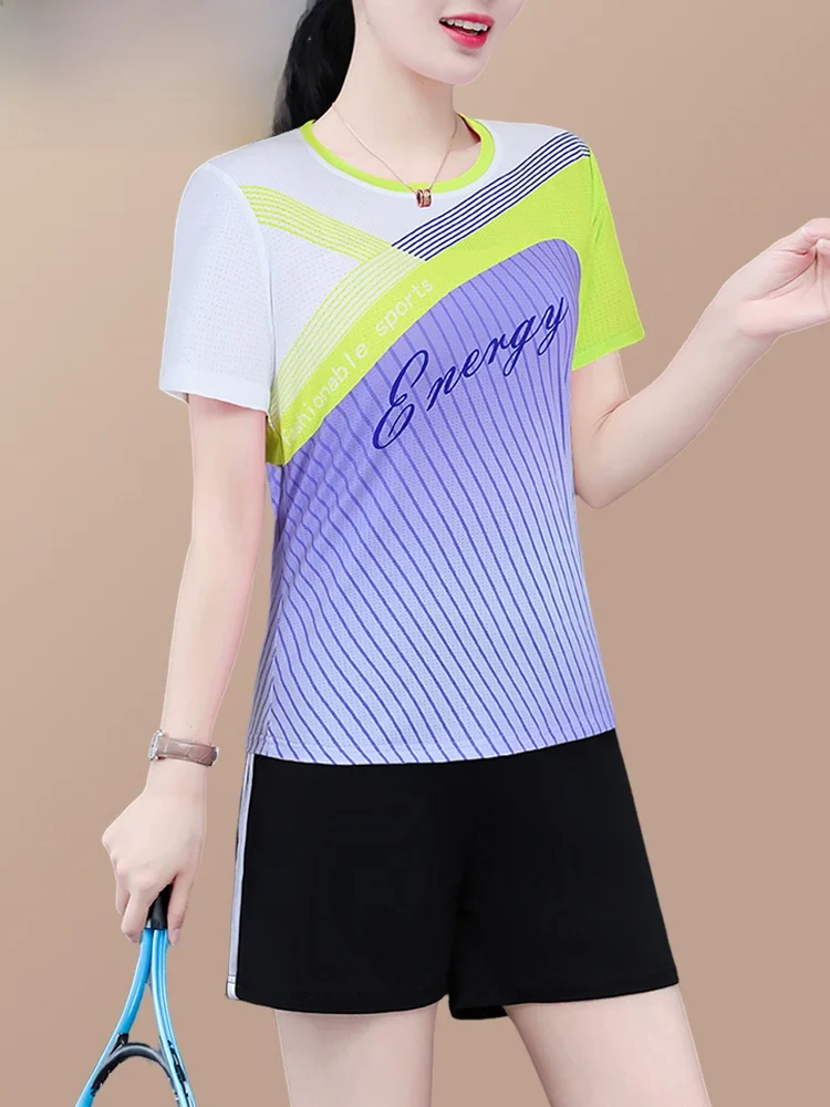 TUCANO 2025 novedad de verano conjunto de ropa deportiva para mujer Qui Dry Thin ort Sve traje para correr Me transpirable ort pantalones redondos Ne