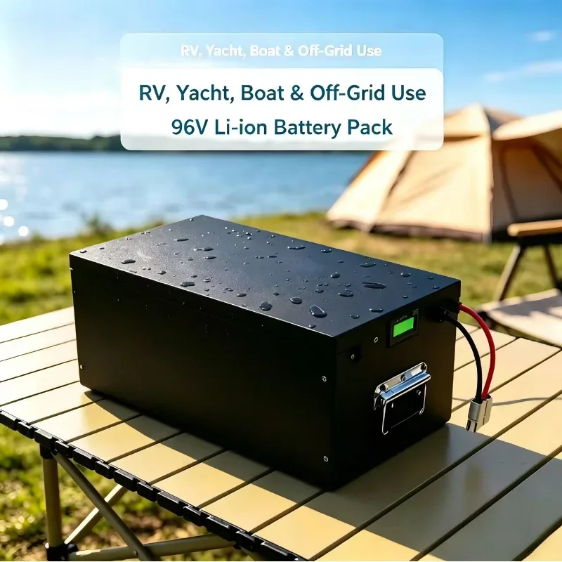 96V 30Ah‑100Ah Li-ion Battery Pack, Built-in Bluetooth BMS, 5000W Max Discharge, For Electric Vehicle, AGV, Marine & Heavy Equip