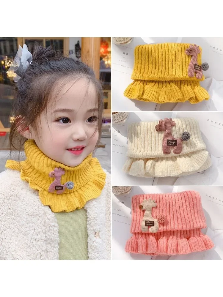 Baby Children Winter Knitted Collar Neck Warmer Kids Scarf Ring Child Scarves for Boys Girls Choker Clothing Accessories Gift