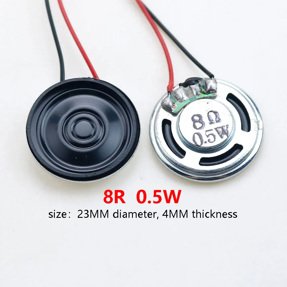 1Piece 8 32 Ohms 8R 32R 0.5W 1W 2W Diameter 20 23 26 28 30 32 36 40 50 MM Ultra-thin Speaker MX  DuPont Line 1.25 Terminal