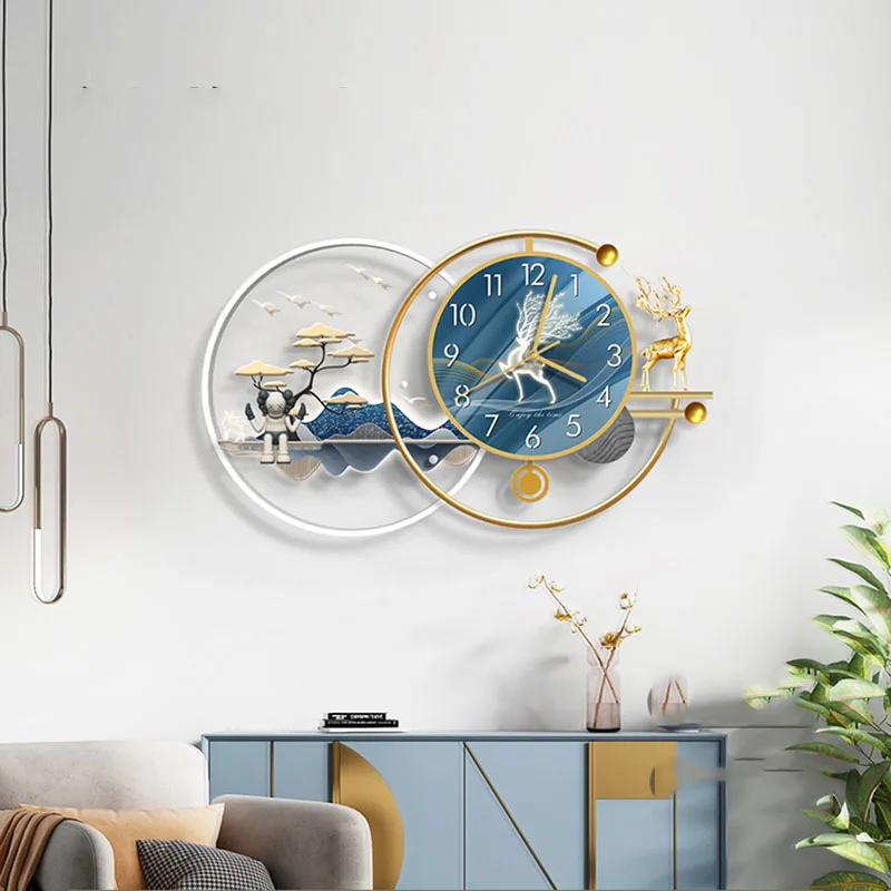 

Luxury Large Clock Wall Aesthetic Design Silent Creative Wall Watch Minimalist Nordic Reloj De Pared Living Room Decoration