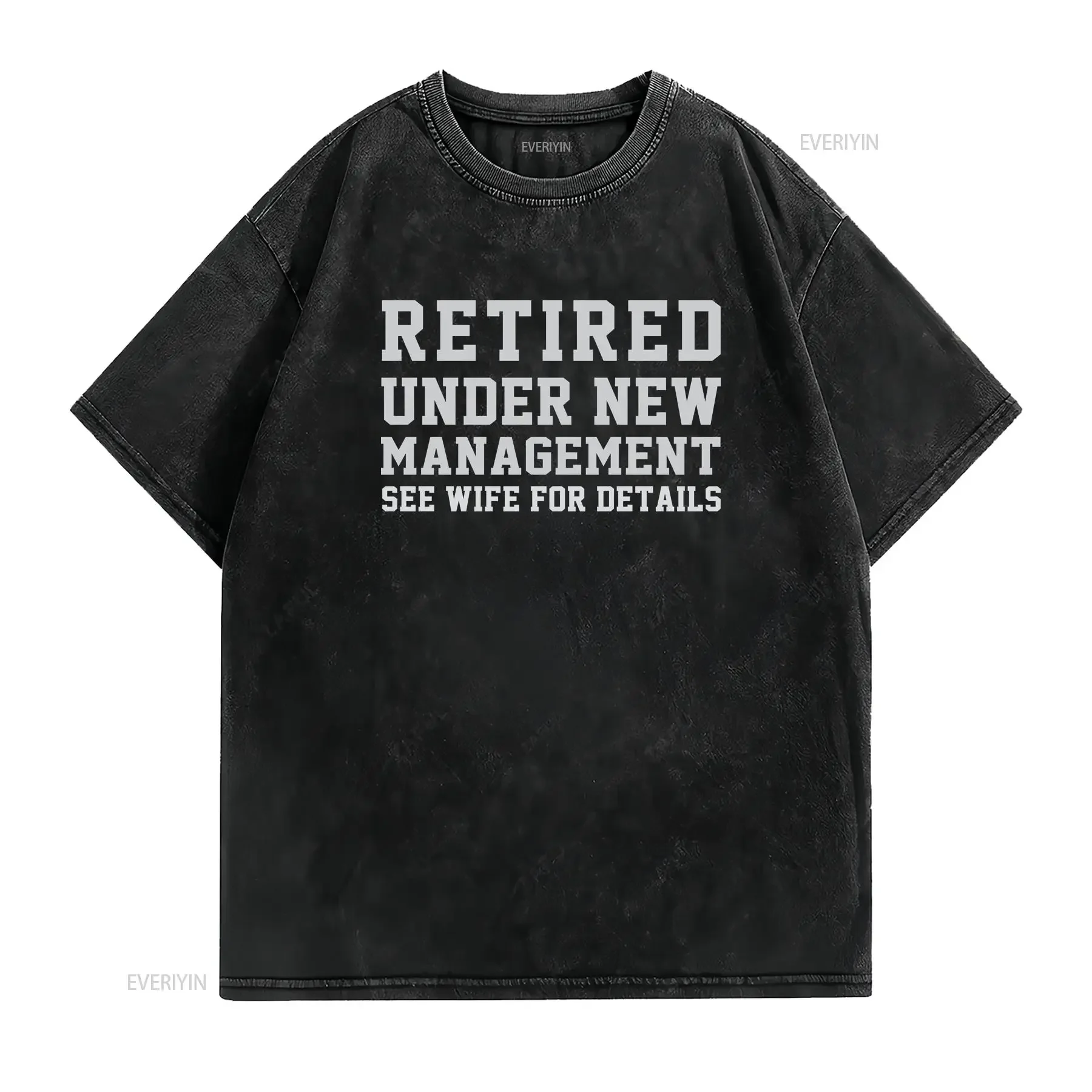 Retired 2024 T shirt For Men Father's Day From Daughter Dad Wife Retirement Grandpa Him Papa Men's  vintage Washed Slightly