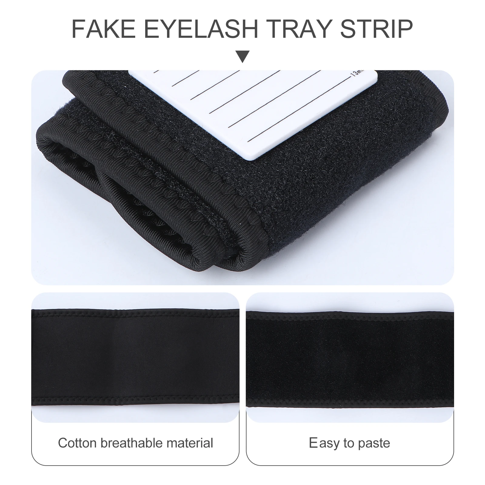 

Eyelash Grafting Strap 8-13Mm Scale Markings Durable Breathable Fake Eyelash Hand Plate Holder Tool For Salon Professional