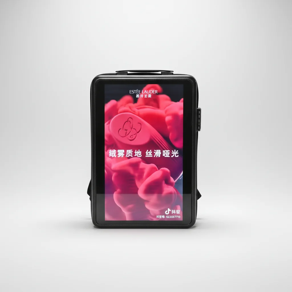 15.4 Inch Android Backpack Advertising Screen with 4G WiFi Portable Digital Billboard for Outdoor Walking Promotions