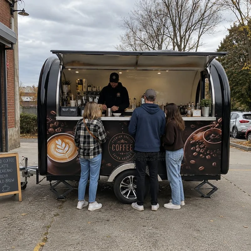 Food Track Fully Equipped Food Trailer Catering Trailers Mobile Food Trucks Coffee Taco Cart Hot Dog Stand Ice Cream Truck