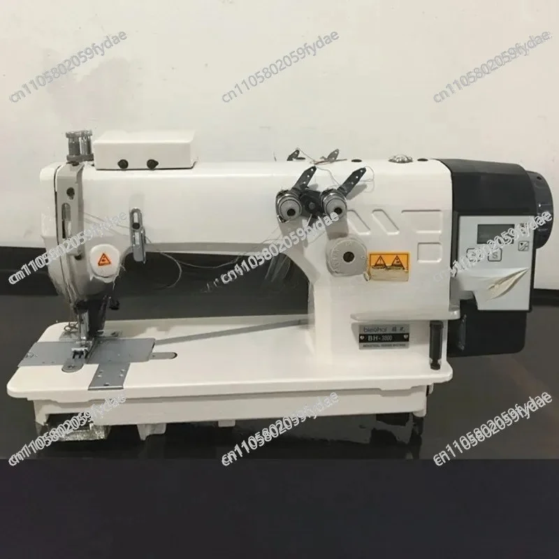 3800 Chain Double Needle Three Needle Flat Car, Direct Drive Heavy Material Chain Lockstitch Sewing Machine with Tug