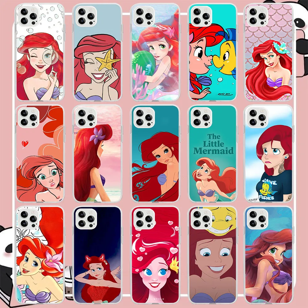 SK-69 The Little Mermaid Silicone Case For Tecno POP 4 AIR 5 5P Camon 15 16 17 17P 18 18T 18P 18i 19 Premier Neo Pro