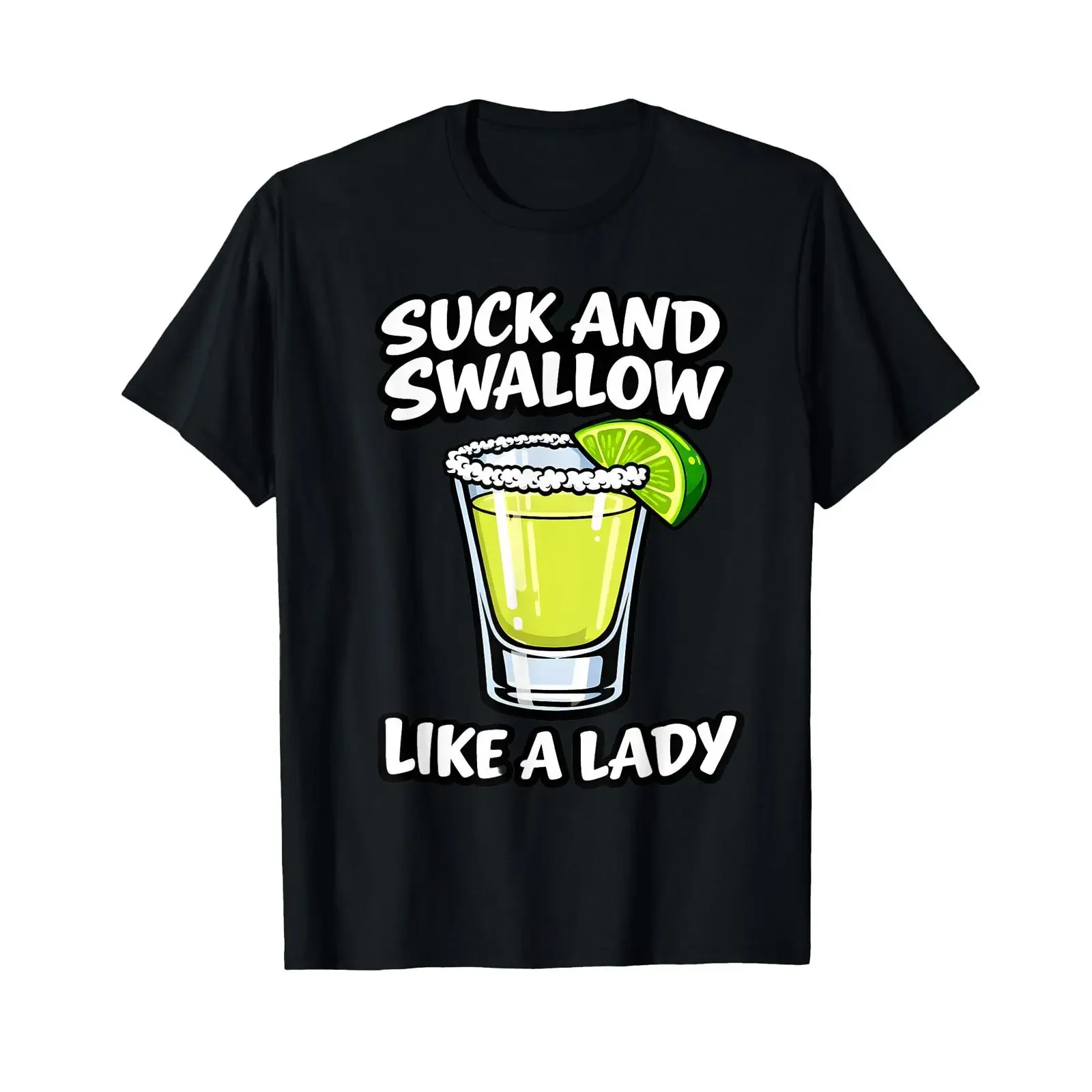 Suck and Swallow Like A Lady T Shirt vintage Washed Stylish graphic Top For Everyday Wear Stretched fashion Casual