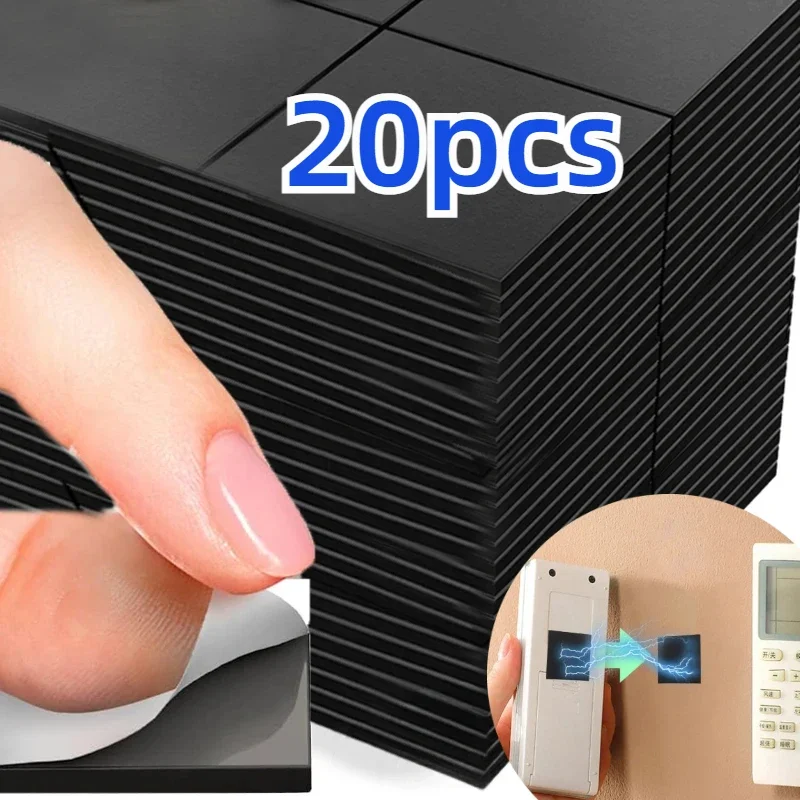 20Pcs Self Adhesive Magnetic Sheets Soft Square Magnets For Craft Fridge Decor Home Office Flexible Stickers DIY