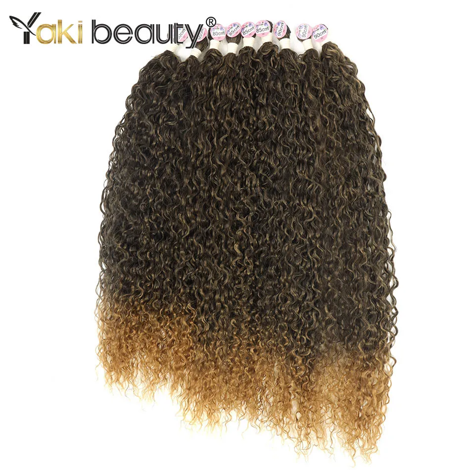 Synthetic Kinky Curly Hair Bundles 36inch Water Wave Hair Weave Anjo Plus Organic Ice Silk Hair Extensions High Quality Weaving