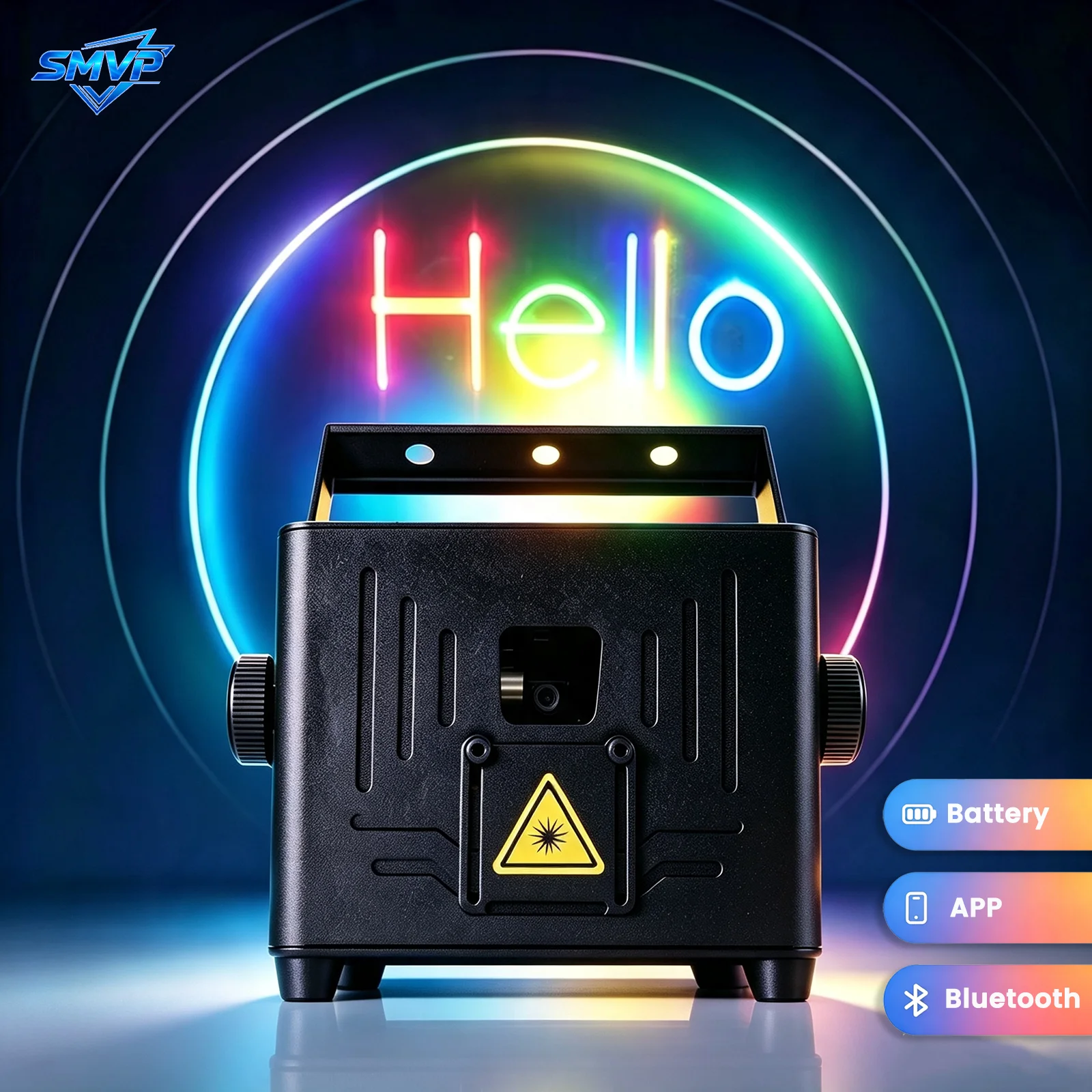New 6W RGB Laser Light Bluetooth APP Control Rechargeable Battery 25KPPS DMX512 Animation Laser Projector For DJ Disco Party