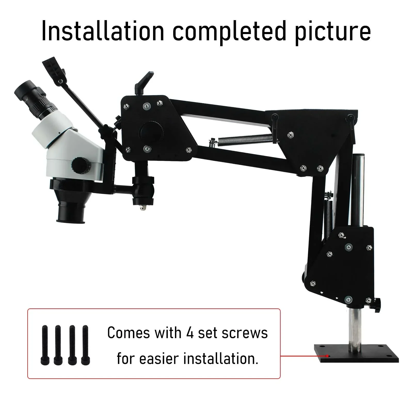 Microscopio de microajuste multidireccional con espejo con incrustaciones y soporte resorte, herramienta perfecta para joyería