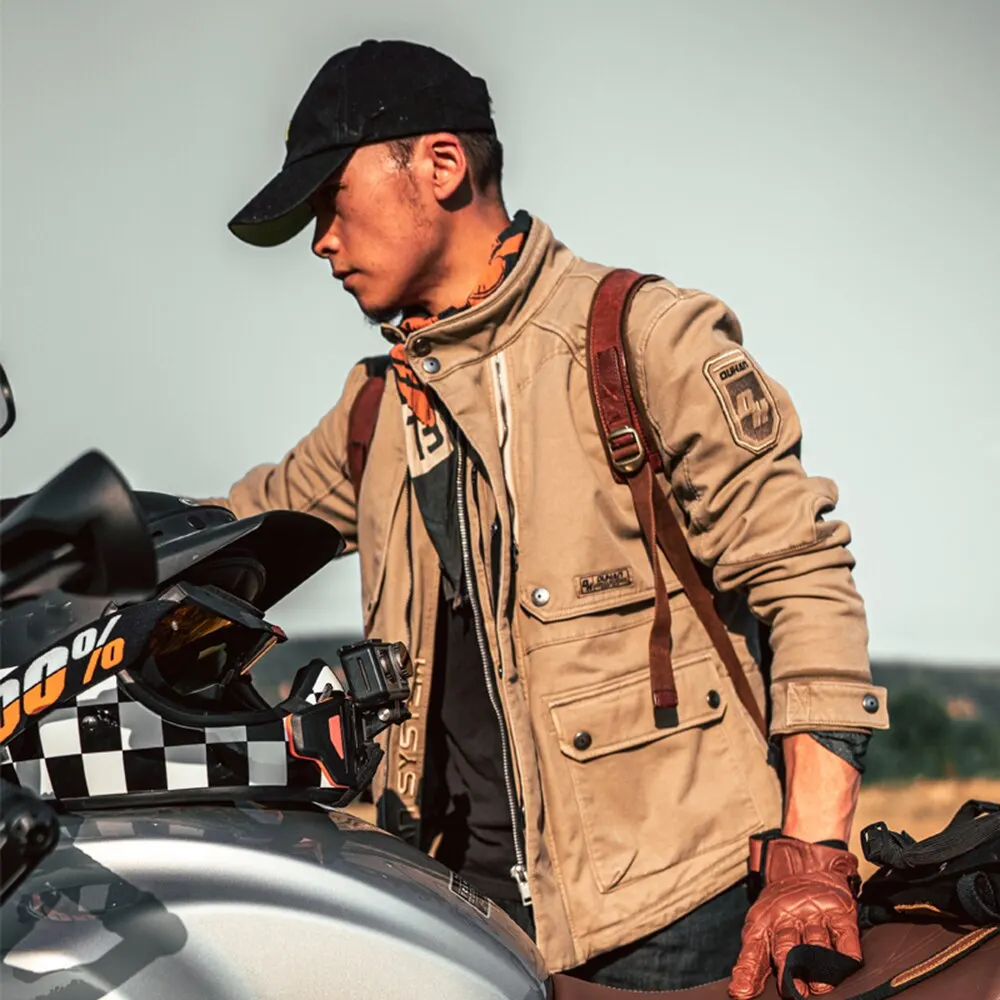 DUHAN jaket berkendara motor baru peralatan pelindung bersertifikasi CE pakaian berkendara Motocross tahan aus tahan air
