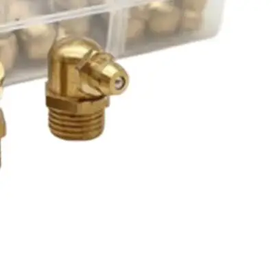 135Pcs Brass Oil Nozzle Kit 6mm 8mm 10mm Straight 45 90 Degree Grease Fitting Set For Agricultural Machinery Vehicle Maintenance