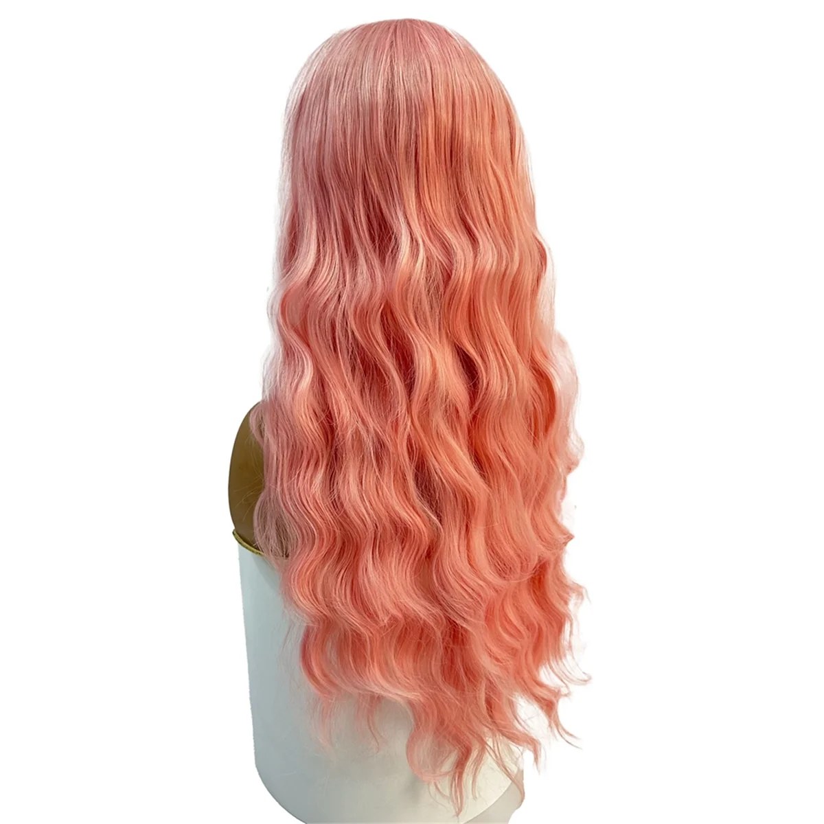 Pink Wigs Curly Wigs for Anime Cosplay Women Long Wigs with Bangs Pink for Party Wigs Halloween Party