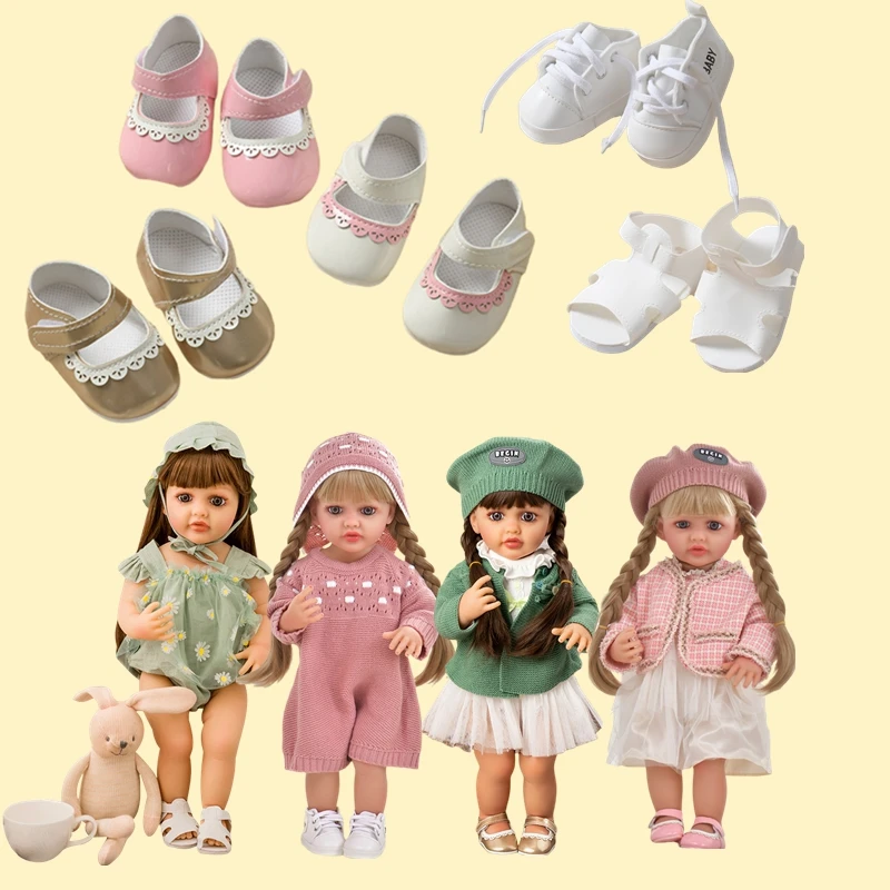 7.5-8cm Sneakers Fits 22Inch American Girl Doll 22inch 55cm Baby Doll Shoes 55cm Reborn Doll Accessoies Girl Doll Accessories