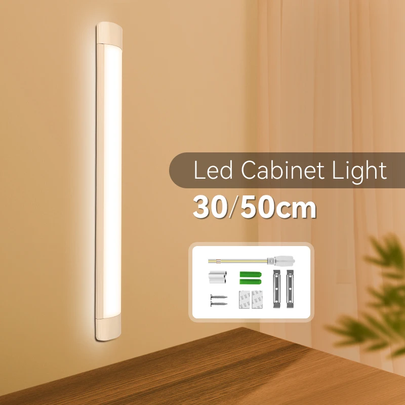 Led Tube Light 110V 220v Tube Lights Bar Led Strip Lamps 30/50cm Tube Ceiling Wall Lamps For Kitchen Cabinet Lighting Bedroom