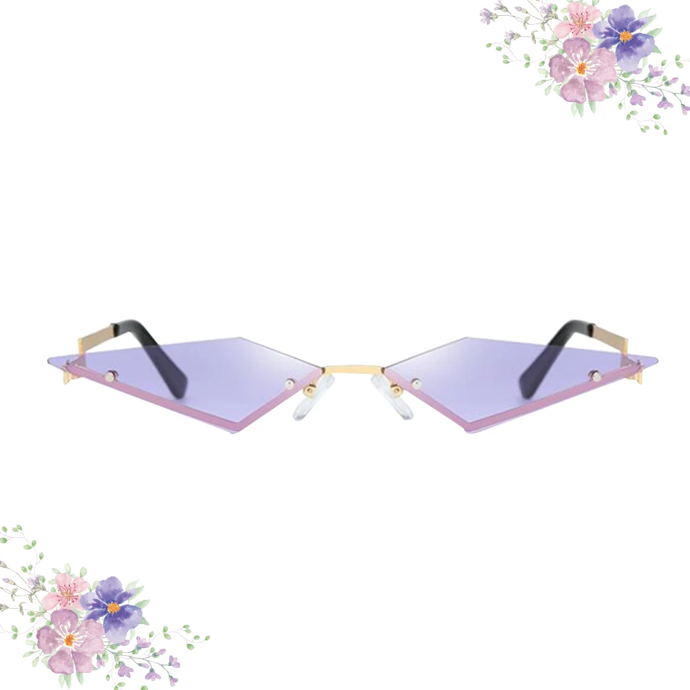 

Rimless Sunglasses Lightweight Durable Fashion Design Party Accessories Street Shot Glasses Women Men Stylish Trendy Adults