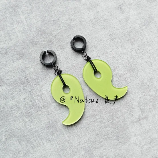 Anime Fate/Grand Order Ashiya Douman Metal Earrings Photo Props Accessories Cosplay Costume Ear Clips Acrylic