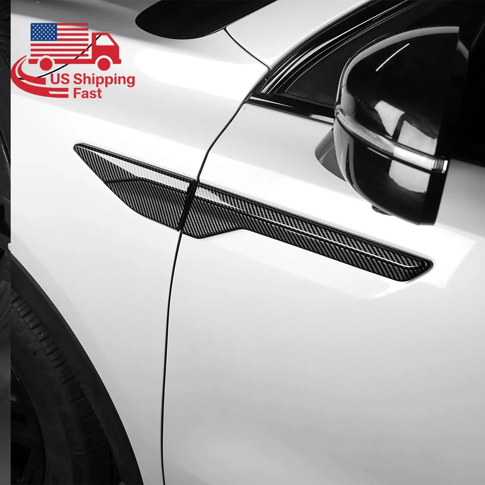 

US 2PCS Carbon Fiber Body Side Panels Cover Trim Fender For Kia Sorento MQ4 2024 -2026 Exterior Accessories