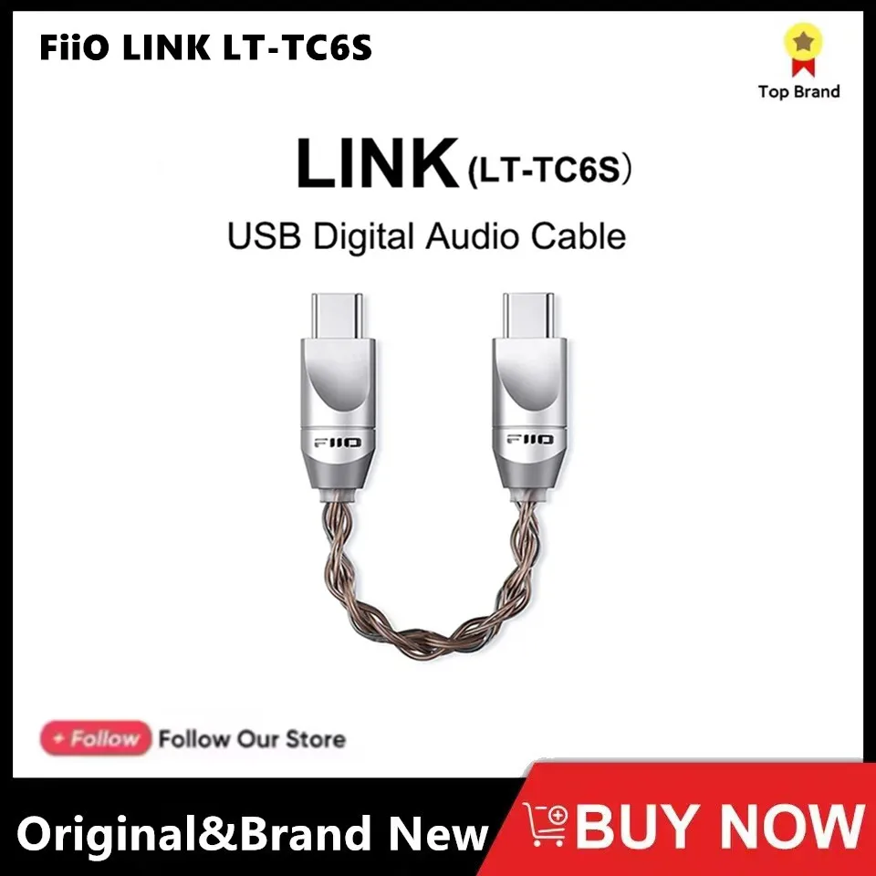 FiiO LINK LT-TC6S Cble audio numrique USB Type-C vers Type-C pour Q15 M15S M11 PLUS - Haute qualit sonore