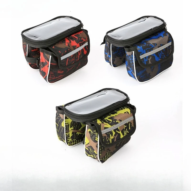 Bicycle Mobile Phone Touch Screen Bag Upper Tube Bag Front Beam Bag Mountain Bike Road Bike Equipment Riding Accessories