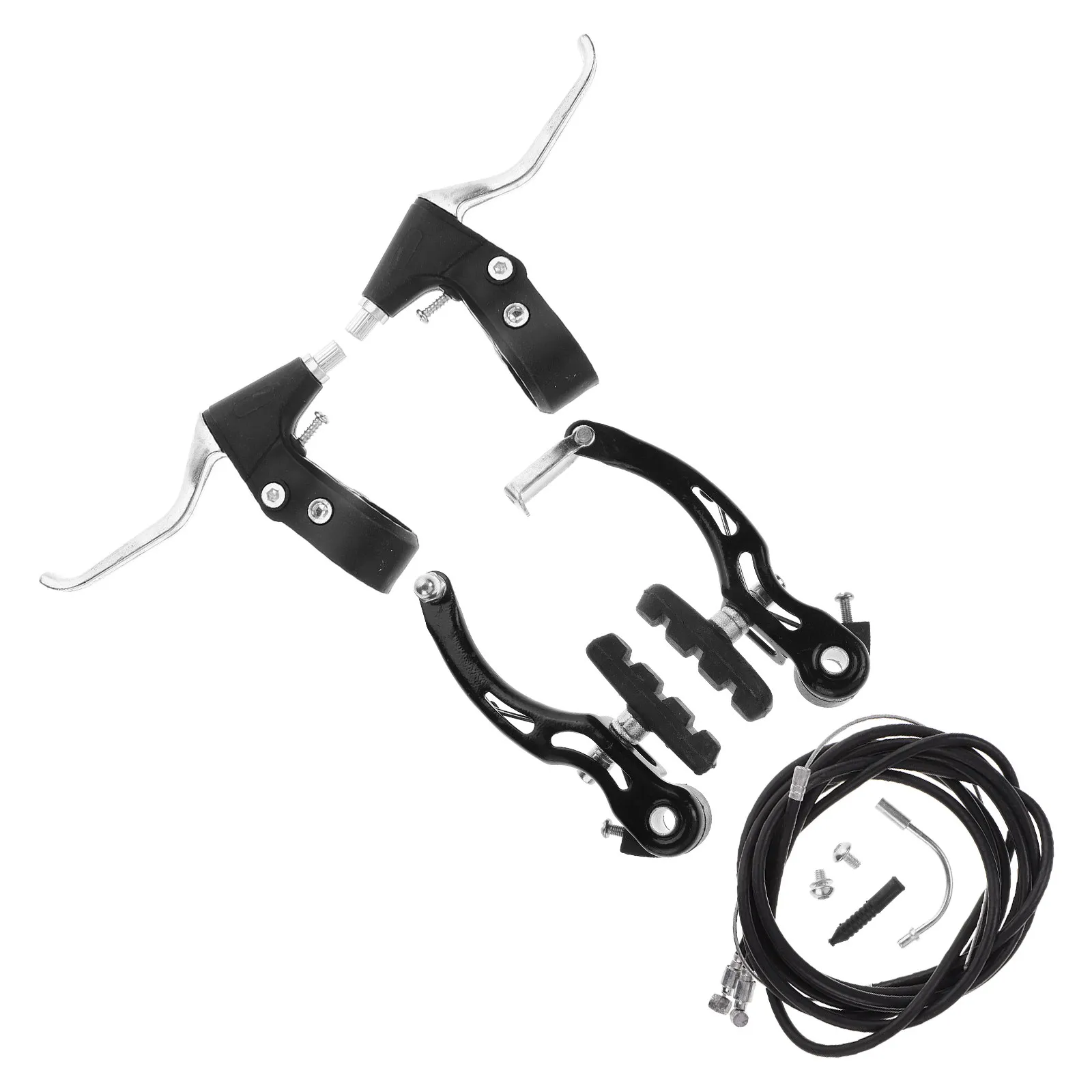 

Universal Mountain Bike Brake Lever Set Foldable Precise Braking Front Rear V-Type Bike Cable Kit Mountain Bicycle Cycling Brake