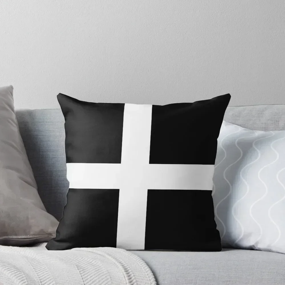 Saint Piran’s Flag (Cornish Flag) Throw Pillow Ornamental Pillow Cushion Child Sofa Covers For Living Room Sofa Cushions pillow