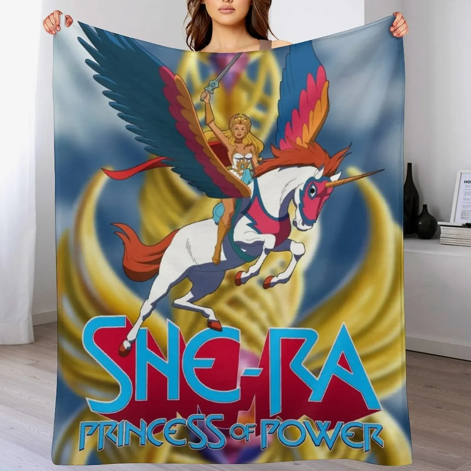 

She-Ra Throw Blanket funny gift Multi-Purpose Flannel manga Blankets