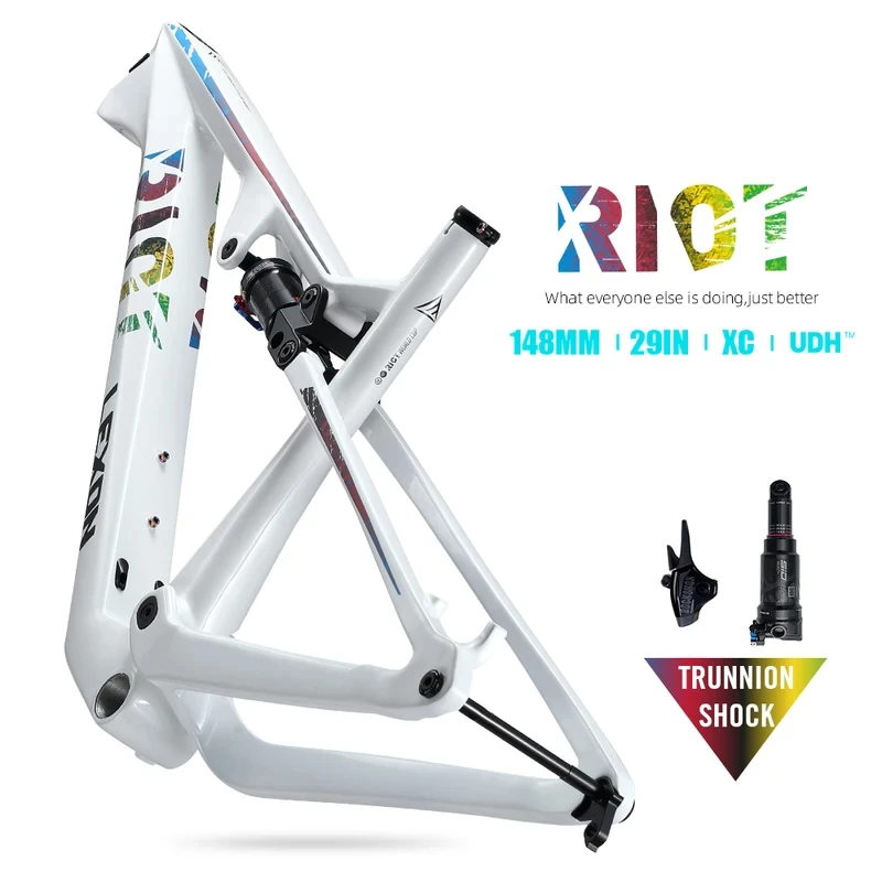Quick Release2024 LEX Frame XC Carbon MTB Bike Full Suspension 29 Framesets XC Trunnion Rockshox Shock Parts